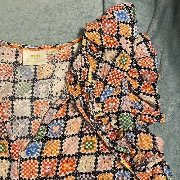 Anthropologie rainbow checker shirt - Picture 2 of 4